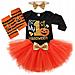 Body Con Gonna Di Halloween Per Bambina Scritta My 1st Halloween - Foto miniatura 1