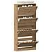 Armadio per Scarpe rovere artigianale 80 x 21 x 163.5 cm - Foto miniatura 3