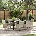 Set da Pranzo per Giardino 7 pcs Grigio chiaro Poly Rattan - Foto miniatura 2