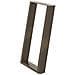 Gambe per tavolo da pranzo a forma di U 2 pz in acciaio naturale 60x(72-73) cm - Foto miniatura 4