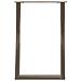 Gambe per tavolo da pranzo a forma di U 2 pz in acciaio naturale 60x(72-73) cm - Foto miniatura 5