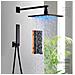 Set miscelatore doccia, Blackswan, tipo M73.68 LED, modello nero opaco, misura 30 cm - Foto miniatura 3