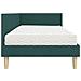 Struttura Letto Angolare con Materasso 2 pcs Verde Tessuto - Foto miniatura 8