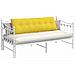 Cuscino per Schiena Giallo Chiaro 160 x 19 x 50 cm Tessuto - Foto miniatura 3