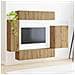 Set di Mobiletto da TV a Parete 6 pcs Rovere artigianale - Foto miniatura 4