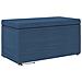 Pouf Blu 81 x 41 x 40 cm Tessuto e Legno Ingegnerizzato - Foto miniatura 1