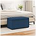 Pouf Blu 81 x 41 x 40 cm Tessuto e Legno Ingegnerizzato - Foto miniatura 2