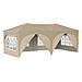 Tenda per feste a pop-up 575 x 288 x 245 cm Crema - Foto miniatura 1