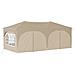 Tenda per feste a pop-up 575 x 288 x 245 cm Crema - Foto miniatura 4