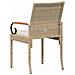 Sedie da giardino con cuscino 4 pcs Beige e Bianco Crema - Foto miniatura 8
