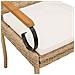 Sedie da giardino con cuscino 4 pcs Beige e Bianco Crema - Foto miniatura 9