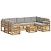 Set divani 10 pcs Bianco e Grigio Chiaro 59 x 59 x 37 cm - Foto miniatura 1