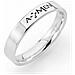 Anello Fedina Grande Unisex In Argento 925 Con Logo Finitura Rodio Misura 26 - Foto miniatura 1