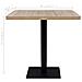 Tavolo Bistrot Mdf E Acciaio Quadrato 80x80x75 Cm Color Rovere - Foto miniatura 5