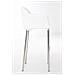 Sgabello Alto Bar DAMASO in Similpelle - Sedia Sgabello con Braccioli e Schienale Imbottiti e Poggiapiedi l Sgabello Fisso Bar Cucina Pub in Acciaio - H 83 cm Bianco Acciaio Inox - Foto miniatura 3