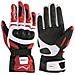 Guanto Sport Moto Pelle Corto Foderato Protezioni Imbottito Bianco / rosso M - Foto miniatura 1