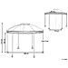Gazebo In Acciaio E Tessuto Grigio Ø368 Cm Safara - Foto miniatura 2