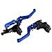 Moto Modifica 78 (22 Mm Universale Freno Idraulico Leva Frizione Sinistra E Destra Coppia Metallo Olio Coppa Suitablefor La Maggior Parte Delle Moto Con Un 78 () Asta Di Elaborazione Diametro Di 22 Mm (blu)  - Foto miniatura 4