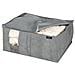 Custodia Porta Piumone Domopak Living Stone Large, 55x25x45 Cm Grigio - Foto miniatura 2