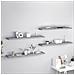 Scaffali A Parete 4 Pz Grigi 120x23,5x3,8 Cm In Mdf - Foto miniatura 1
