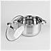 Mr-2021 Batteria Da Cucina, Acciaio Inox. , 9 Pezzi, Induzione, Coperchi, Sottopentola Argento - Foto miniatura 4