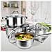 Mr-2021 Batteria Da Cucina, Acciaio Inox. , 9 Pezzi, Induzione, Coperchi, Sottopentola Argento - Foto miniatura 7