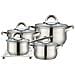 Mr-2021 Batteria Da Cucina, Acciaio Inox. , 9 Pezzi, Induzione, Coperchi, Sottopentola Argento - Foto miniatura 1