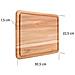 Tagliere Da Cucina In Legno | 30,5 X 22,5 X 1,5 Cm | Ideale Per Aperitivo Pizza Pane Formaggi | Scanalatura Per Il Succo | Legno Di Faggio Naturale | Reversibile - Foto miniatura 5
