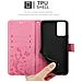 Custodia Compatibile Con Oppo Reno6 5g In Rosa Fiore - Coperchio Protettivo In Design Floreale Con Chiusura Magnetica, Funzione Stand E Slot Per Carte - Foto miniatura 5