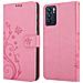 Custodia Compatibile Con Oppo Reno6 5g In Rosa Fiore - Coperchio Protettivo In Design Floreale Con Chiusura Magnetica, Funzione Stand E Slot Per Carte - Foto miniatura 7