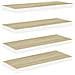 Scaffali A Parete 4 Pz Rovere E Bianco 80x23,5x3,8 Cm In Mdf - Foto miniatura 2