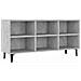 Mobile TV con Gambe in Metallo Grigio Cemento 103,5x30x50 cm - Foto miniatura 2