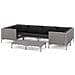 Set Divani Giardino 7 Pz Con Cuscini In Polyrattan Grigio Scuro - Foto miniatura 1