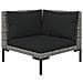 Set Divani Giardino 7 Pz Con Cuscini In Polyrattan Grigio Scuro - Foto miniatura 4