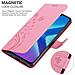 Cadorabo Custodia Compatibile Con Honor 8x In Rosa Fiore - Coperchio Protettivo In Design Floreale Con Chiusura Magnetica, Funzione Stand E Slot Per Carte - Foto miniatura 5