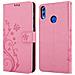 Cadorabo Custodia Compatibile Con Honor 8x In Rosa Fiore - Coperchio Protettivo In Design Floreale Con Chiusura Magnetica, Funzione Stand E Slot Per Carte - Foto miniatura 8