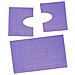 Tappeto Da Bagno Disegno Torino Colore Lilla Par 3pezzi Lilla - Foto miniatura 1