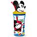 Disney Bicchiere Azzurro Per Bambini In Plastica Mickey Mouse Topolino 360 Ml Con Cannuccia E Figura 3d Del Personaggio - Foto miniatura 1