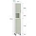 Armadio Colonna Bagno Mobiletto Salvaspazio Scaffale Alto Mobiletto Bagno Con Portabianchiera Verde 31x30x167cm Bzr137-gr - Foto miniatura 2