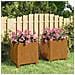 Fioriere Con Gambe 2pz Ruggine 32x30x33 Cm Acciaio Corten - Foto miniatura 2