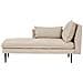 Chaise Longue Versione Destra Yerres Tessuto Beige - Foto miniatura 3