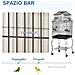 Gabbia Per Uccelli Da Interni In Legno Con Vassoio, 4 Ruote E Trespolo, 50x49x137cm - Foto miniatura 5