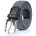 Cintura Da Uomo Elastica Intrecciata Con Fibbia 105cm Grey - Foto miniatura 1