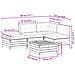 Set Salotto Giardino 5pz con Cuscini Bianco Legno Massello Pino - Foto miniatura 2