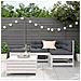 Set Salotto Giardino 5pz con Cuscini Bianco Legno Massello Pino - Foto miniatura 5