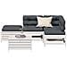 Set Salotto Giardino 5pz con Cuscini Bianco Legno Massello Pino - Foto miniatura 7