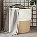 Cestino Portaoggetti Beige E Bianco 43x38 Cm In Cotone - Foto miniatura 1