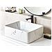 Lavabo Ceramica Effetto Marmo Bianco 49 X 38 Cm Hopi - Foto miniatura 1