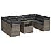 Set Divano Da Giardino 10 Pz Con Cuscini Grigio In Polyrattan - Foto miniatura 2