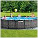 Piscina Fuori Terra - In Giro - 549x549x122 Cm - Grigio - Include Accessori Coordinati Cb57 - Foto miniatura 4